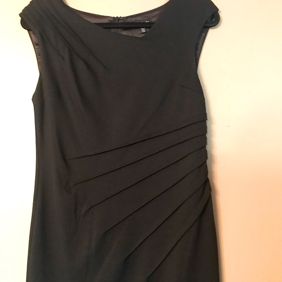 le chateau Dresses & Skirts - ❤️ LE CHATEAU Black Pleated at Shoulder/hip Fitted Lined Dress